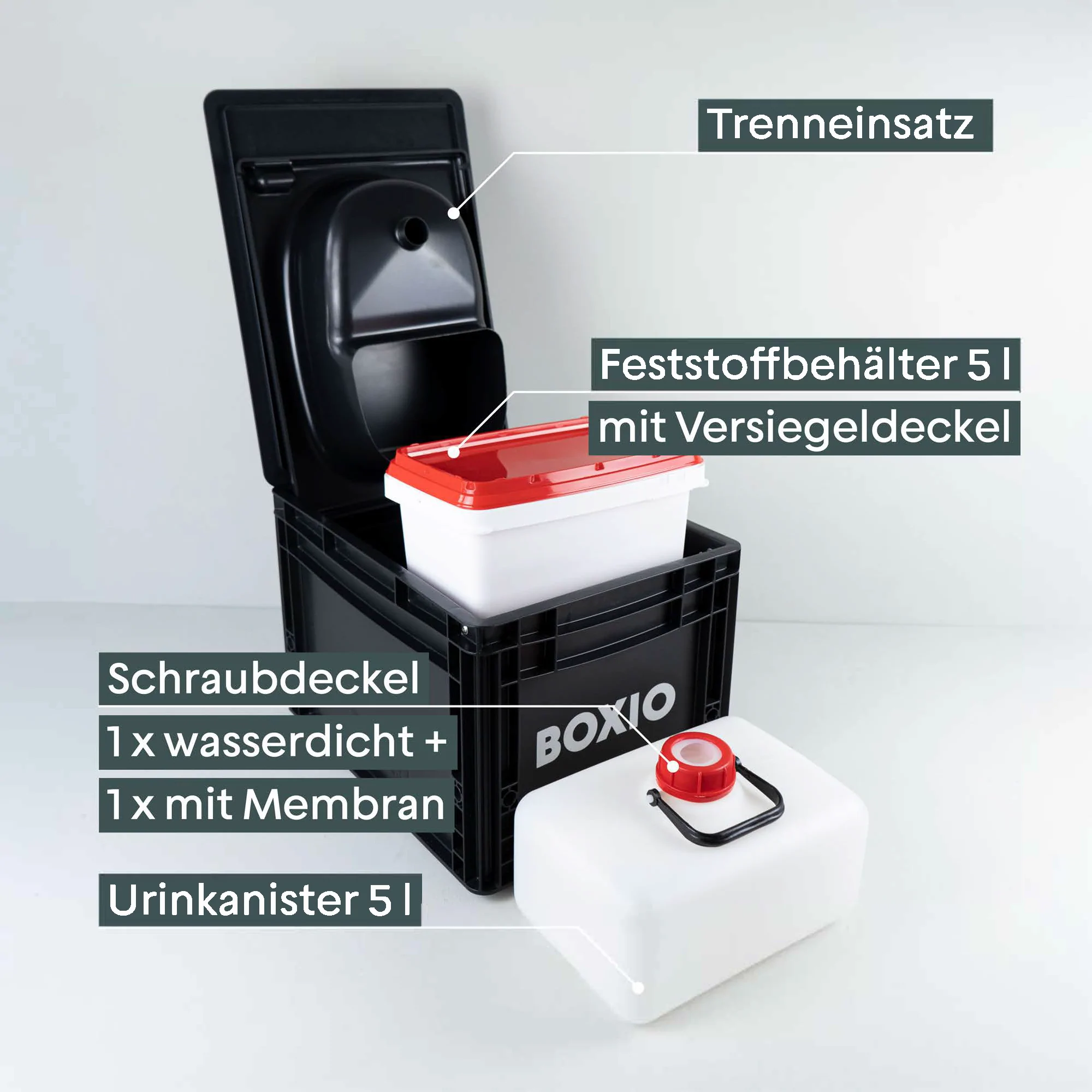Boxio TOILET | Komplettset Trenntoilette