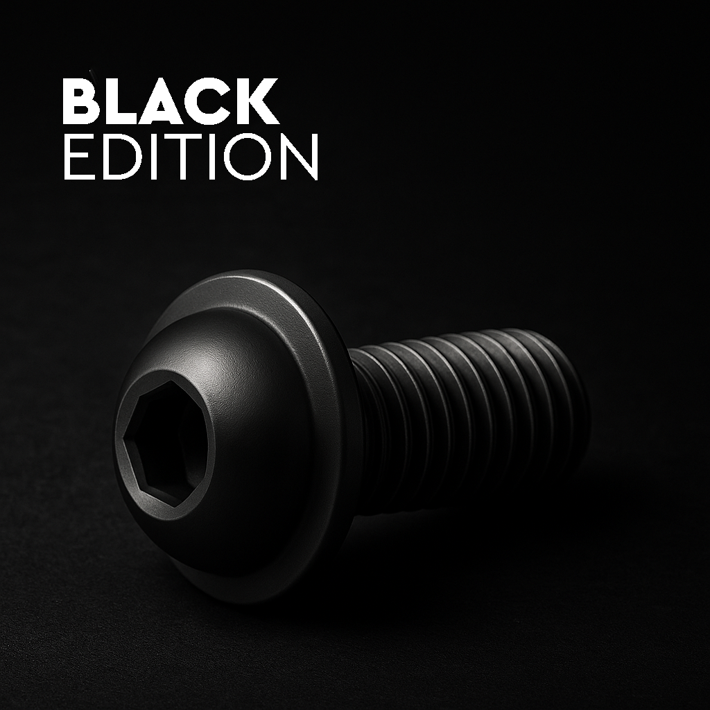 Linsenkopfschraube M8 x 12 mm schwarz | BLACK EDITION | 20 Stück