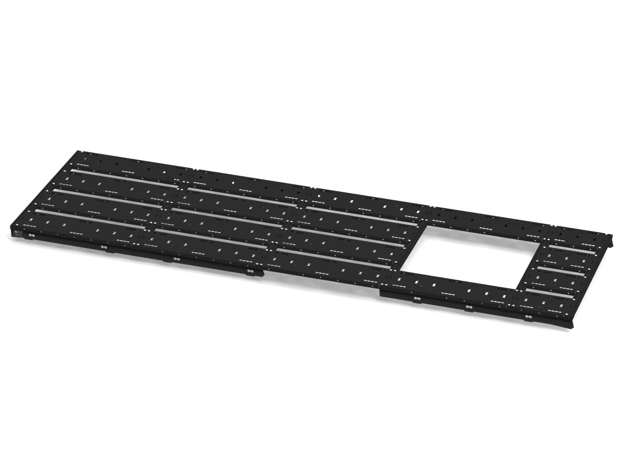 Dachträgersystem Mercedes Sprinter / VW Crafter L3 Vollträger - Standard - mit Fensterausschnitt | SpaceRack Dachträgersystem Mercedes Sprinter / VW Crafter L3 Vollträger - Standard - mit Fensterausschnitt | SpaceRack